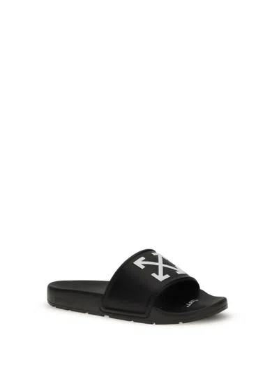 Off-white Arrow Open Toe Slip-on Slides In Multi