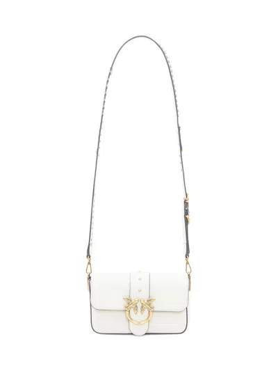 Pinko Rounded Silhouette Slouchy Shoulder Bag In White