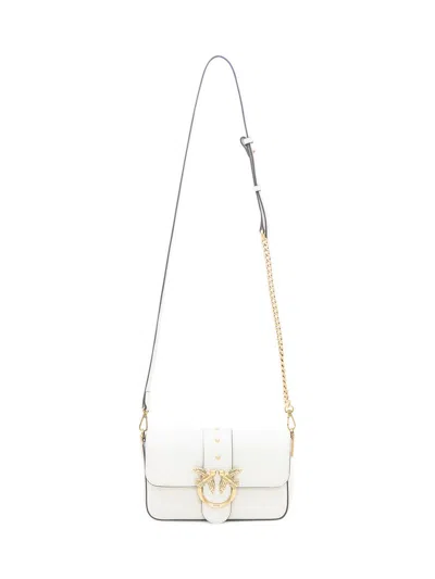 Pinko Rounded Silhouette Slouchy Shoulder Bag In White