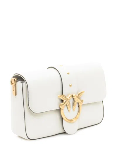 Pinko Rounded Silhouette Slouchy Shoulder Bag In White