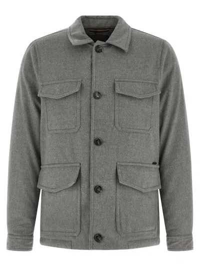 Moorer Wool And Cashmere Blend Jacket In Gray