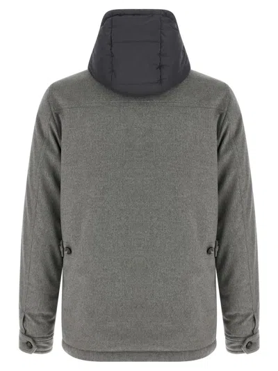 Moorer Wool And Cashmere Blend Jacket In Gray