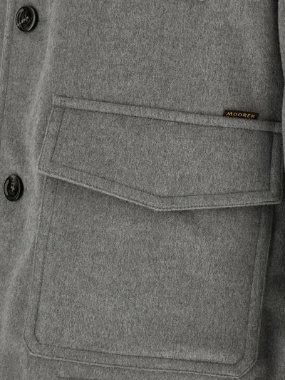 Moorer Wool And Cashmere Blend Jacket In Gray
