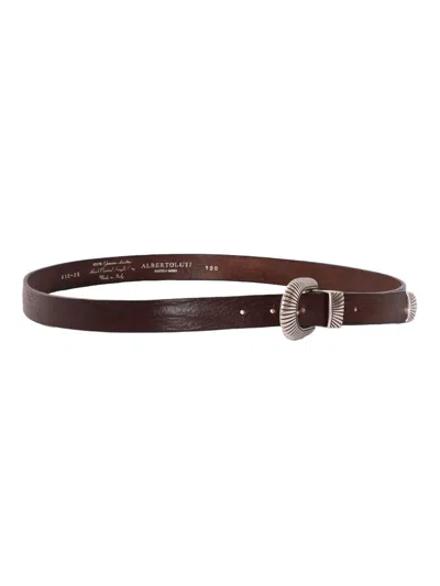 Alberto Luti Leather Belt In Brown
