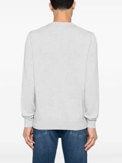 Ballantyne Grey Cashmere Pullover In Gray