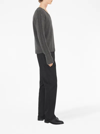 Burberry Stretch Cotton Cargo Trousers In Black