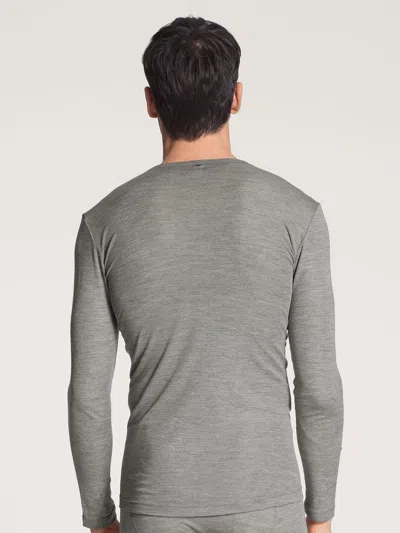 Calida Men Grey Cotton Modal Sweater In Gray