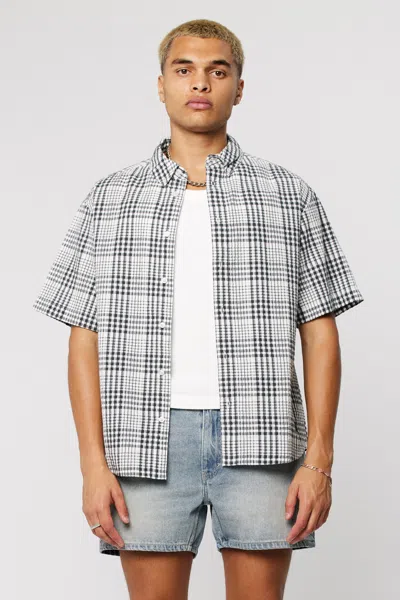 Abrand Newman Seersucker Shirt In Gray