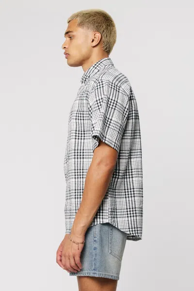 Abrand Newman Seersucker Shirt In Gray