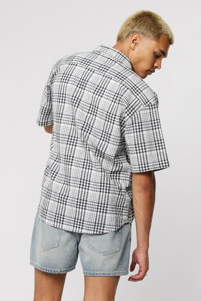 Abrand Newman Seersucker Shirt In Gray