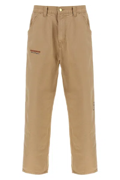 Carhartt Graphic Design Trousers Featuring Pockets In Gold