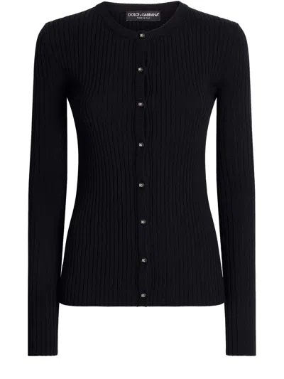 Dolce & Gabbana Cardigan With Buttons Clothing In Black