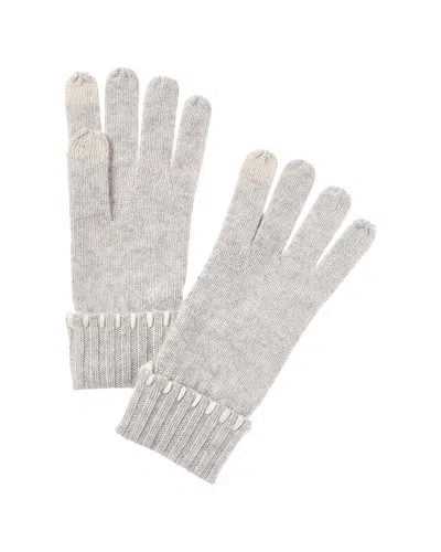 Bruno Magli Whipstitch Cuffed Cashmere Gloves In Multi