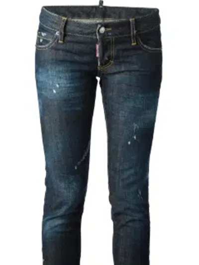 Dsquared2 Blue Stretch Cotton Jeans In Blue