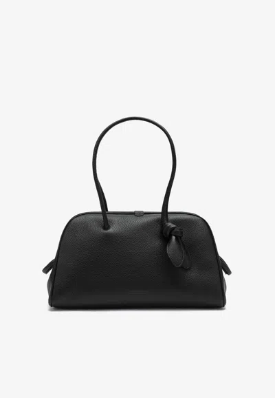 Jacquemus Turismo Calf Leather Shoulder Bag In Black