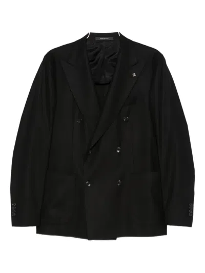 Tagliatore Double-breasted Blazer In Black