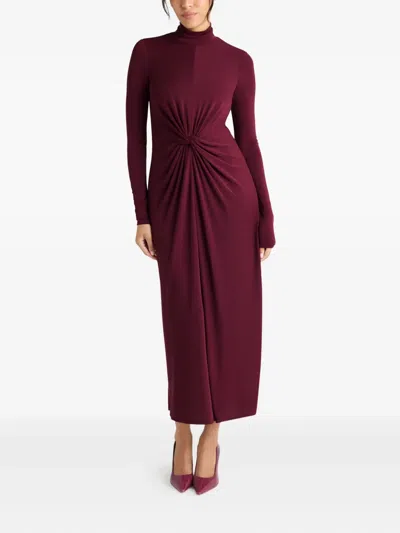 Cinq À Sept Cinq A Sept Tovianna Mock Neck Dress In Burgundy