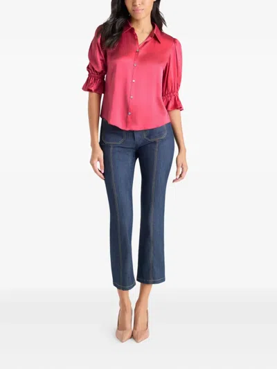 Cinq À Sept Fiona Ruffled Top In Pink