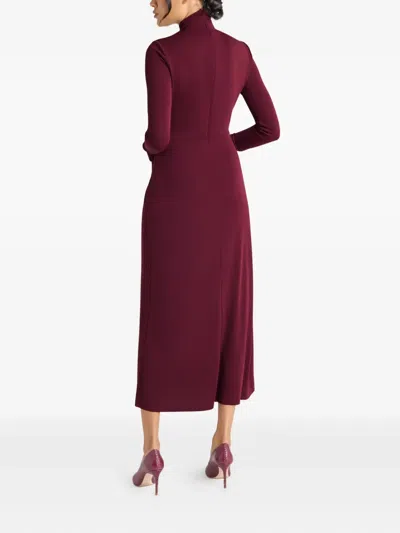 Cinq À Sept Cinq A Sept Tovianna Mock Neck Dress In Burgundy