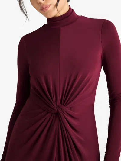 Cinq À Sept Cinq A Sept Tovianna Mock Neck Dress In Burgundy