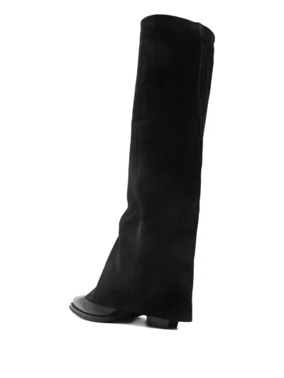 Julie Dee 85mm Suede Boots In Black