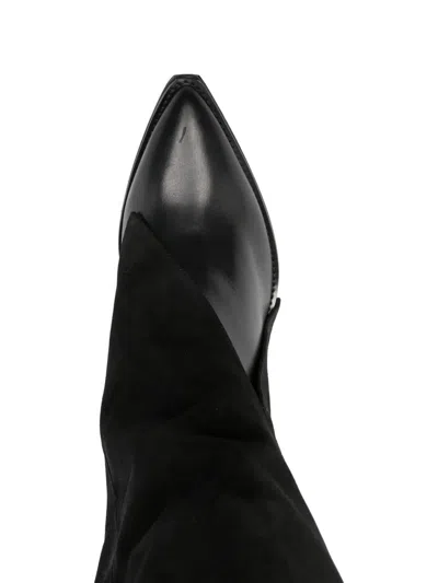 Julie Dee 85mm Suede Boots In Black
