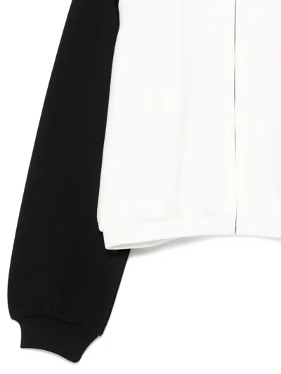 Twinset Two-tone Bomber Jacket In White