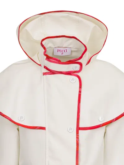 Pucci Junior Buttoned Jacket In White