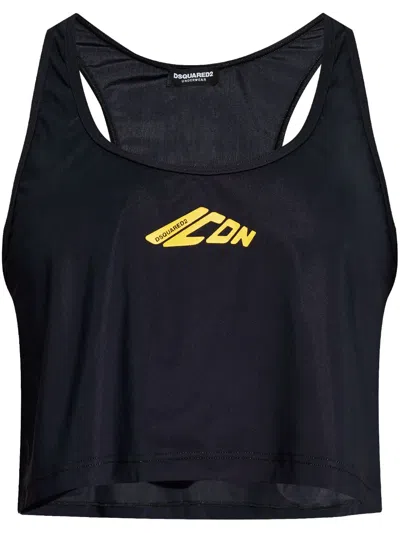 Dsquared2 Logo-print Tank Top In Blue