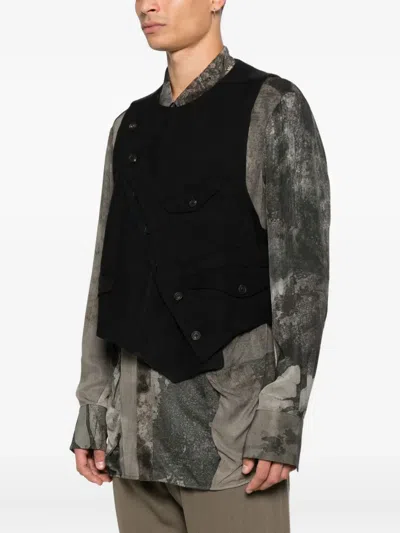 Ziggy Chen Asymmetric Waistcoat In Black