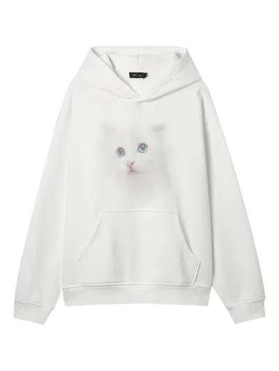 Tout A Coup Kangaroo-pocket Hoodie In White