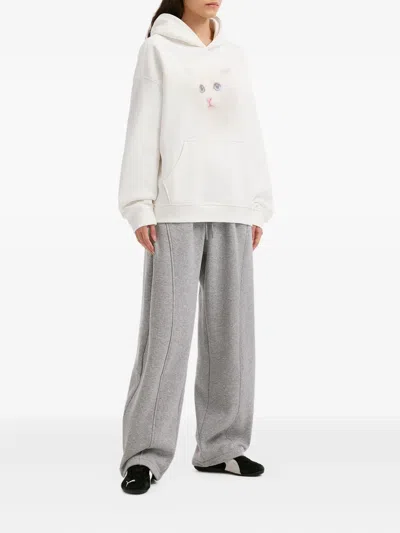 Tout A Coup Kangaroo-pocket Hoodie In White