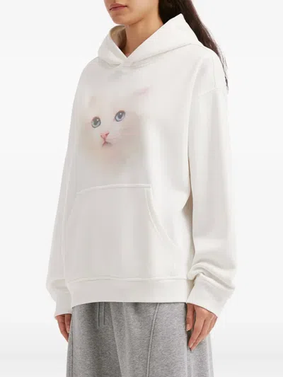 Tout A Coup Kangaroo-pocket Hoodie In White