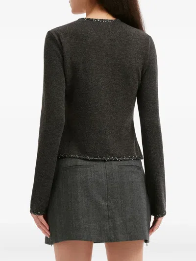 B+ab Button-embellished Cardigan In Gray