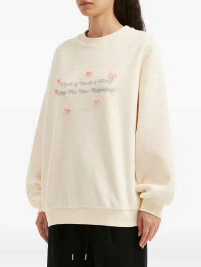 B+ab Bow-embellished Sweater In Neutral