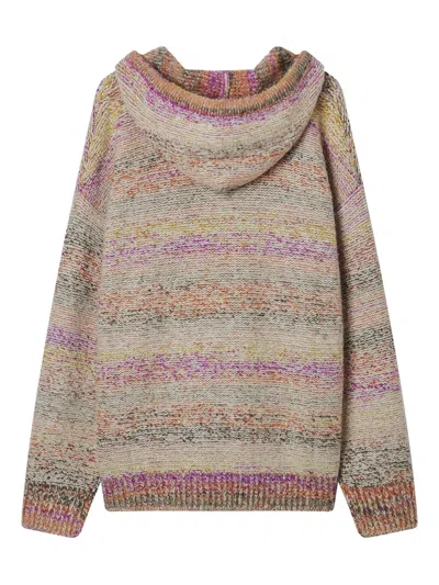 条纹连帽连帽衫