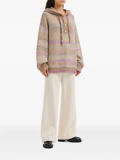 条纹连帽连帽衫