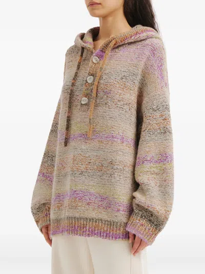 条纹连帽连帽衫