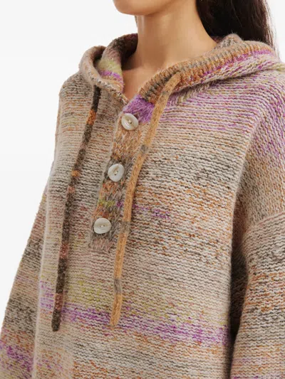 条纹连帽连帽衫