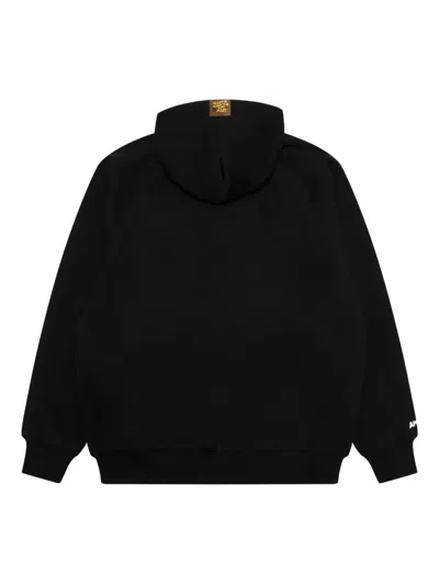Aape By A Bathing Ape Heavyweight Zip Through Hoodie In Black