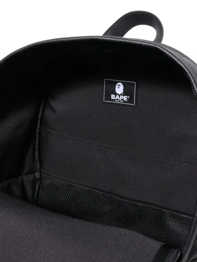 A Bathing Ape Shark-graphic Backpack In Black