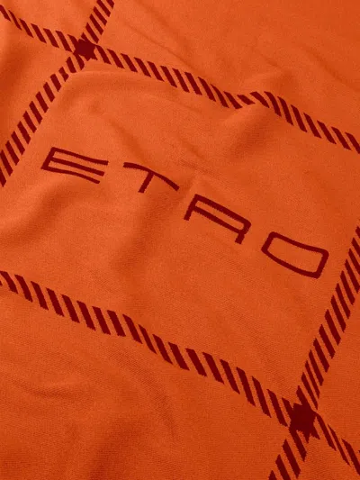 Etro Home Check-pattern Throw Blanket (190cm X 140cm) In Red