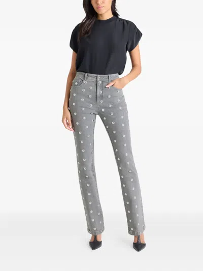 Cinq À Sept Sammy Studded Jeans In Gray