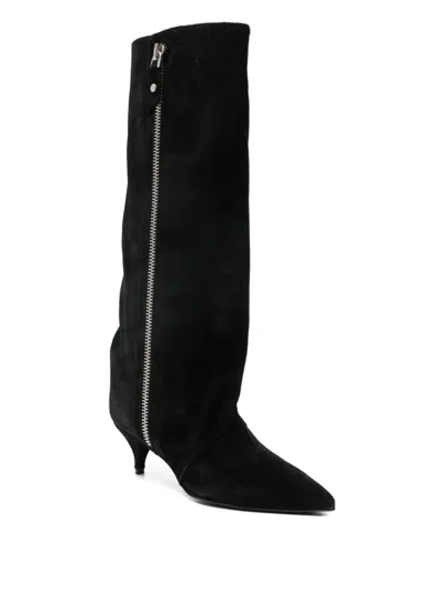Alchimia High Heels Boots In Black Suede In Black