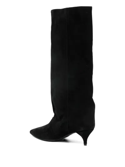 Alchimia High Heels Boots In Black Suede In Black