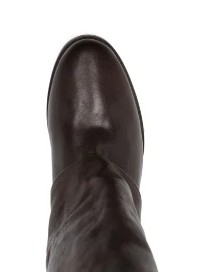 Julie Dee Leather Knee-length Boots In Brown