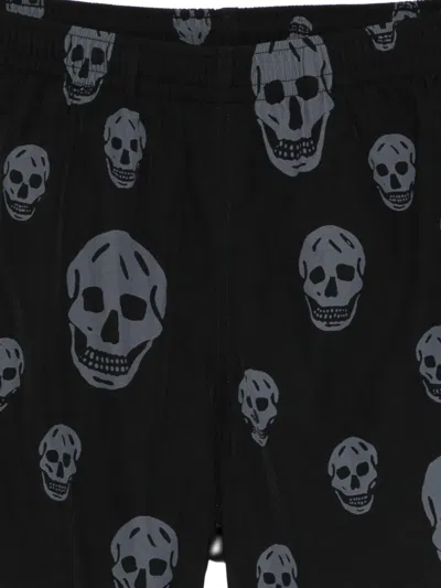 Alexander Mcqueen Skull-print Swim Shorts In Black
