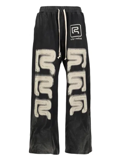 Rrr123 Drawstring Tack Pants In Black