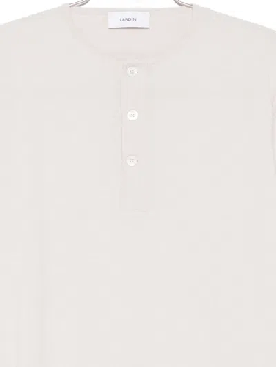 Lardini Minimalist Knit Sweater With Timeless Silhouette In White