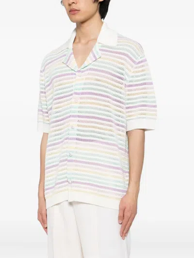 Casablanca Flower Crochet Shorts In Multi